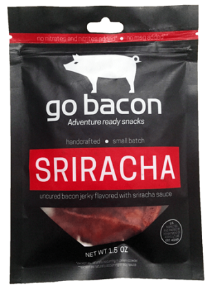 bacon jerky - go bacon Sriracha